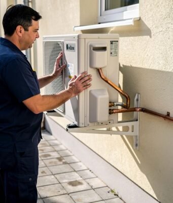 Kako inverter tehnologija smanjuje nepotrebne oscilacije temperature u prostoru? muskarac-klima-uredaj-zid
